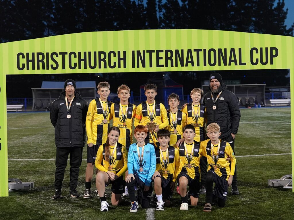 Soccer team at Christchurch International Cup
